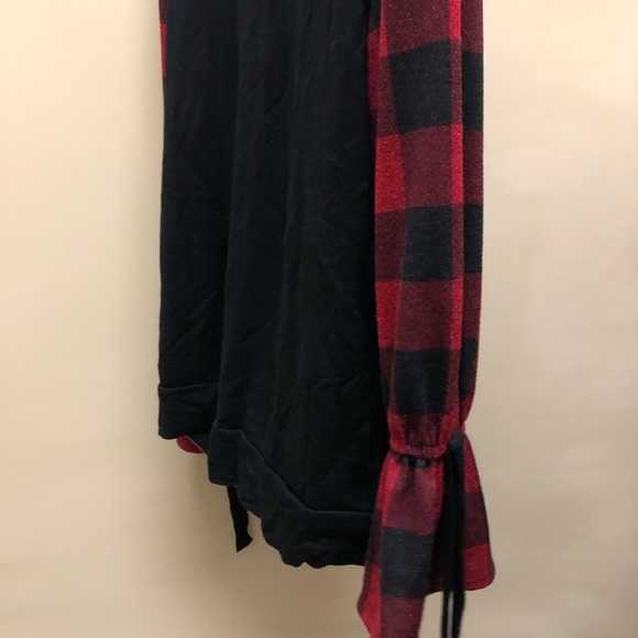 143 story black red check boutique sleeve long M - Picture 15 of 15